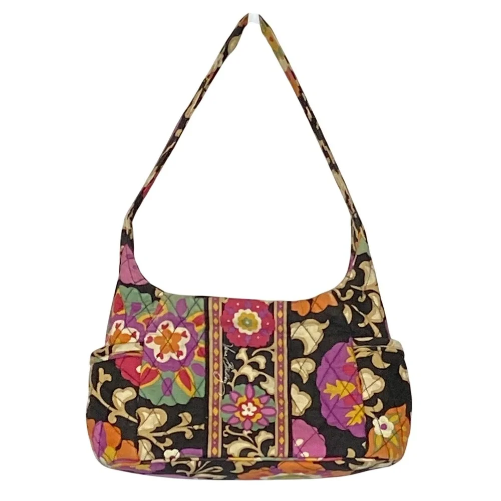 Vera Bradley Suzani Print Small Shoulder Bag Floral Quilted Zip Boho Y2K Purse